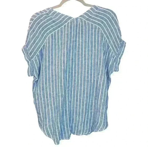 Rails Jeri St. Germain Stripe Linen Top Size Small - Picture 6 of 8
